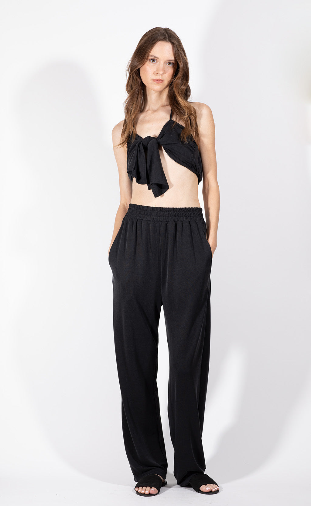 Black Venice Viscose Pants