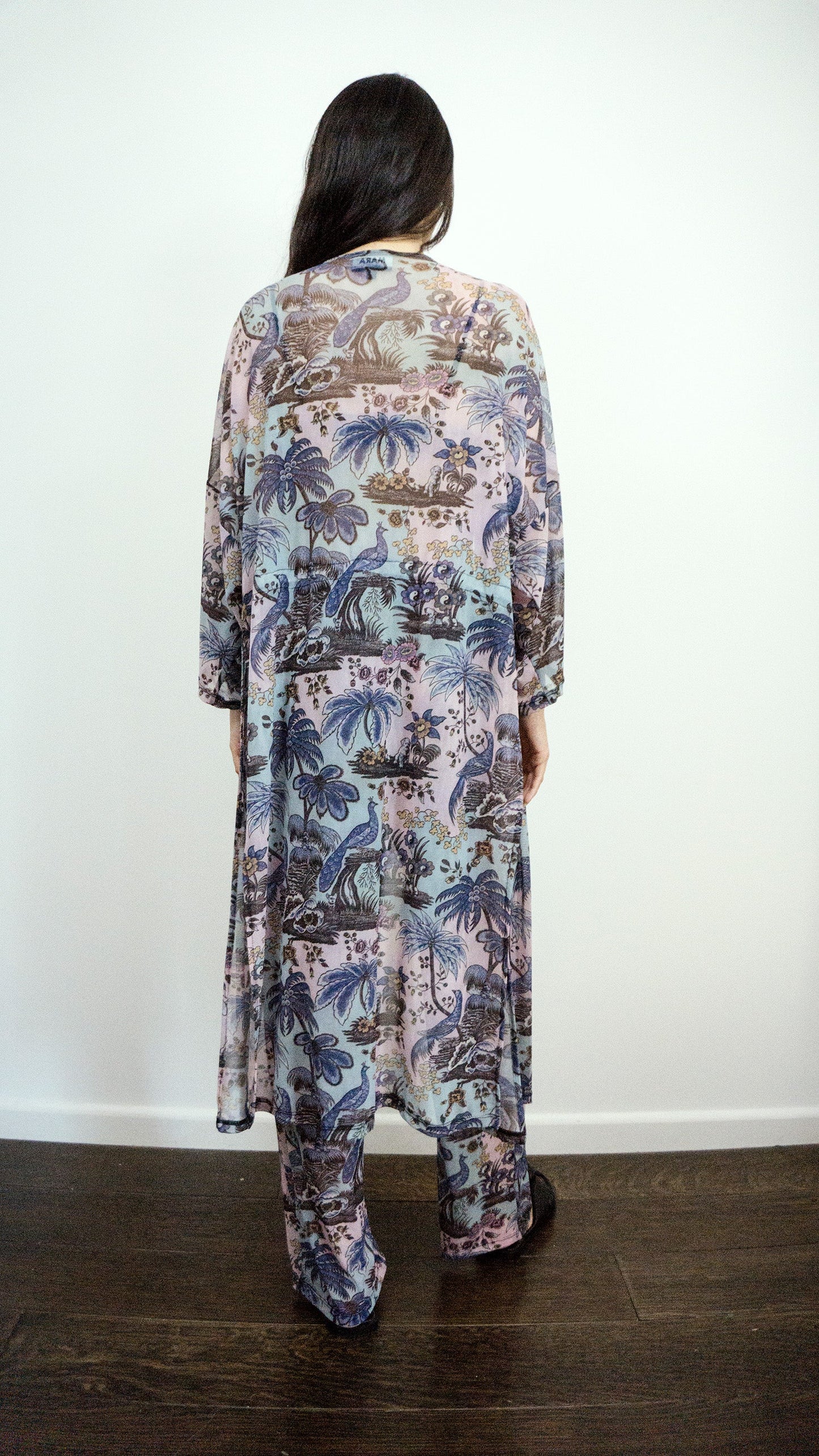 Blue Mesh Yin Yang Kimono