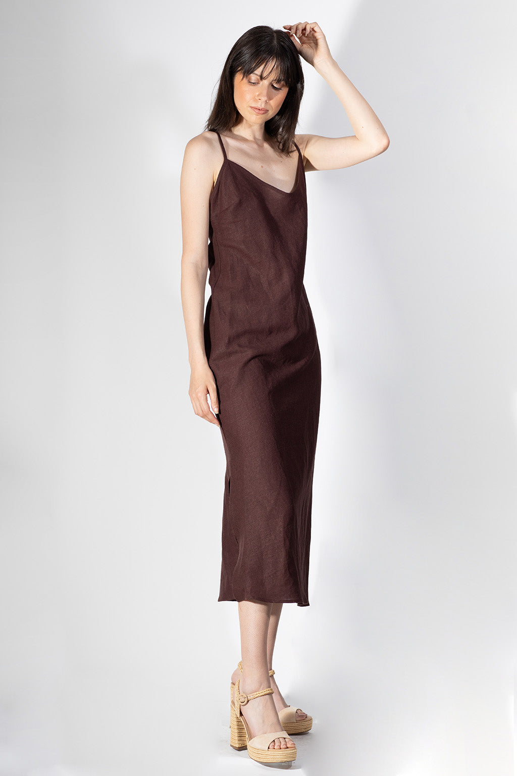 Mocha Linen Maxi