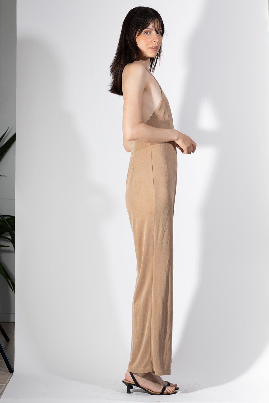 Venice Viscose Sand Jumpsuit