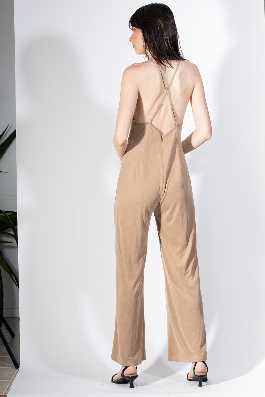 Venice Viscose Sand Jumpsuit