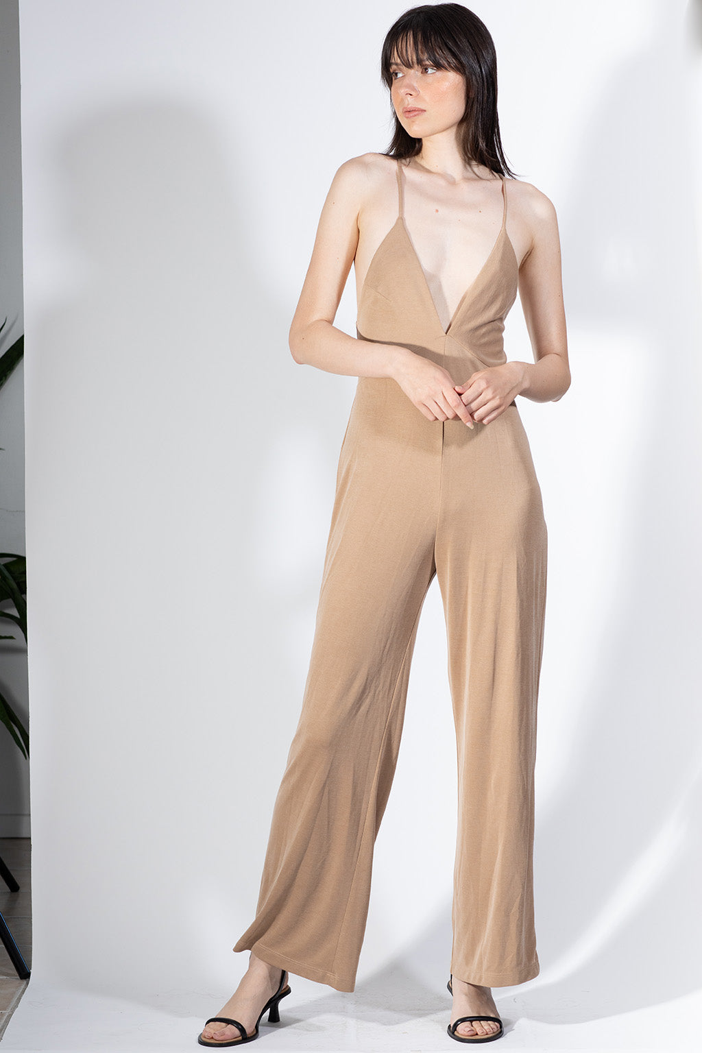 Venice Viscose Sand Jumpsuit