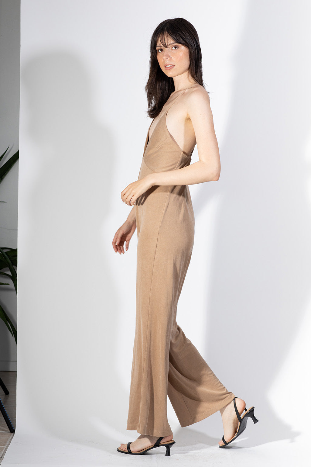 Venice Viscose Sand Jumpsuit