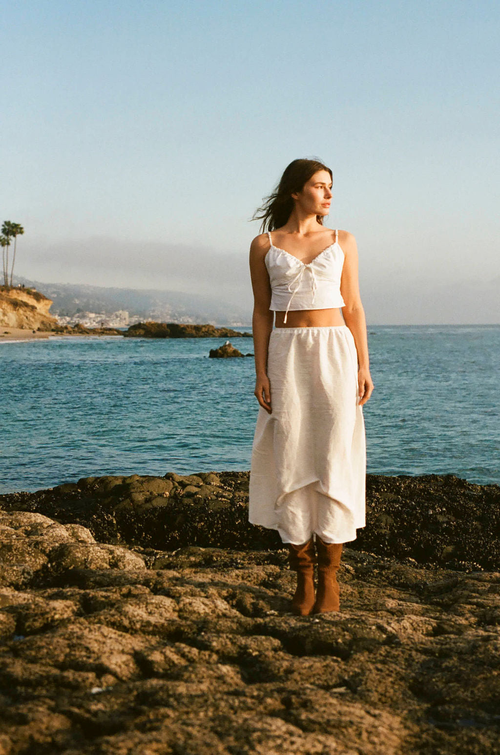 May White Linen Top