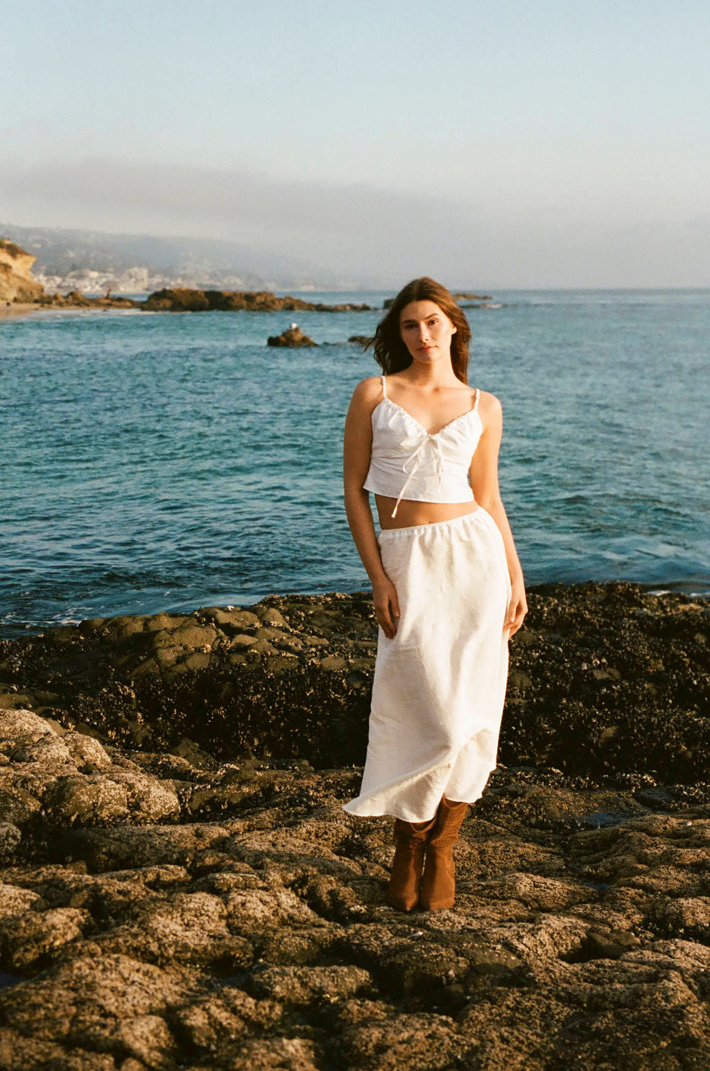 May White Linen Top