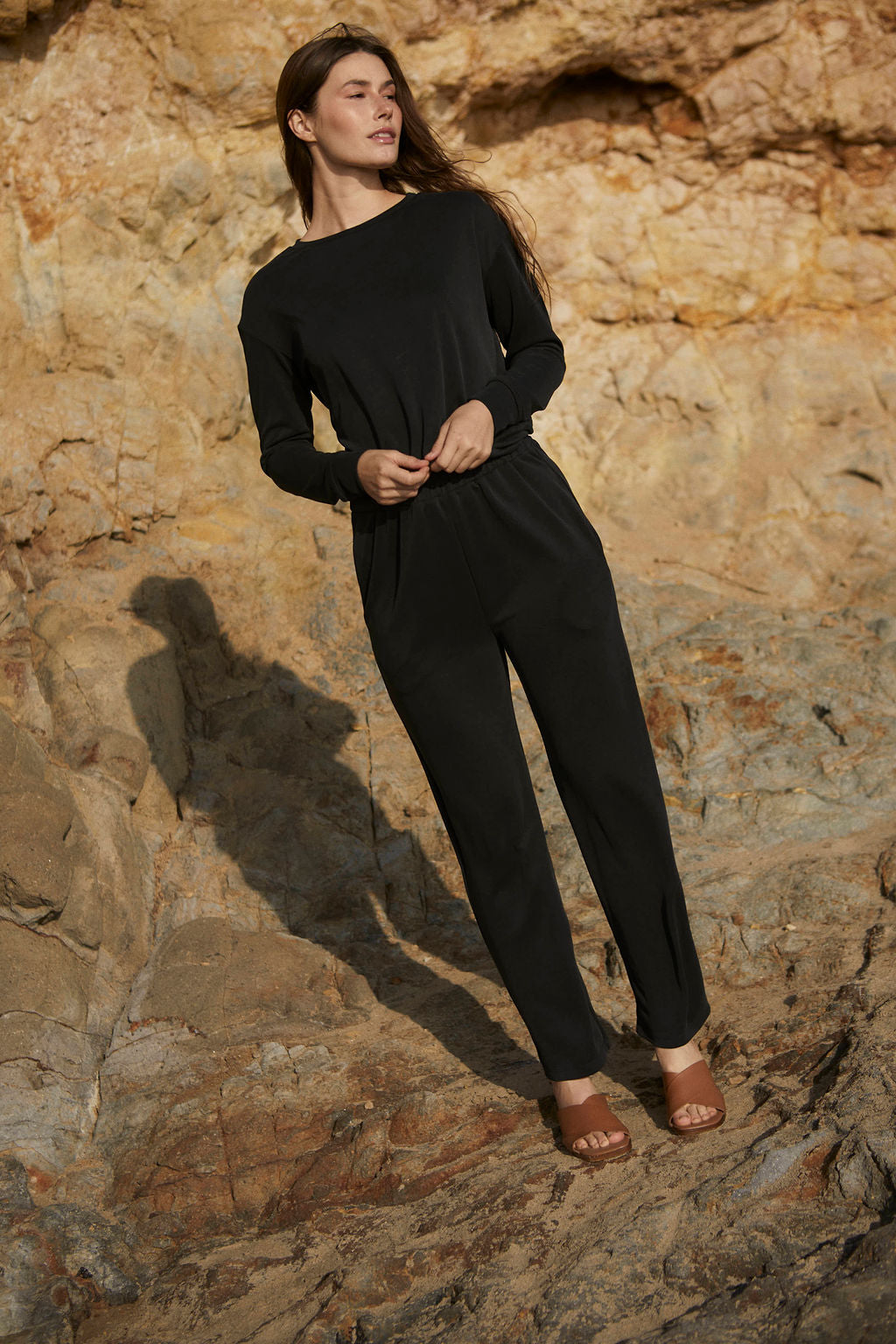 Black Venice Viscose Pants