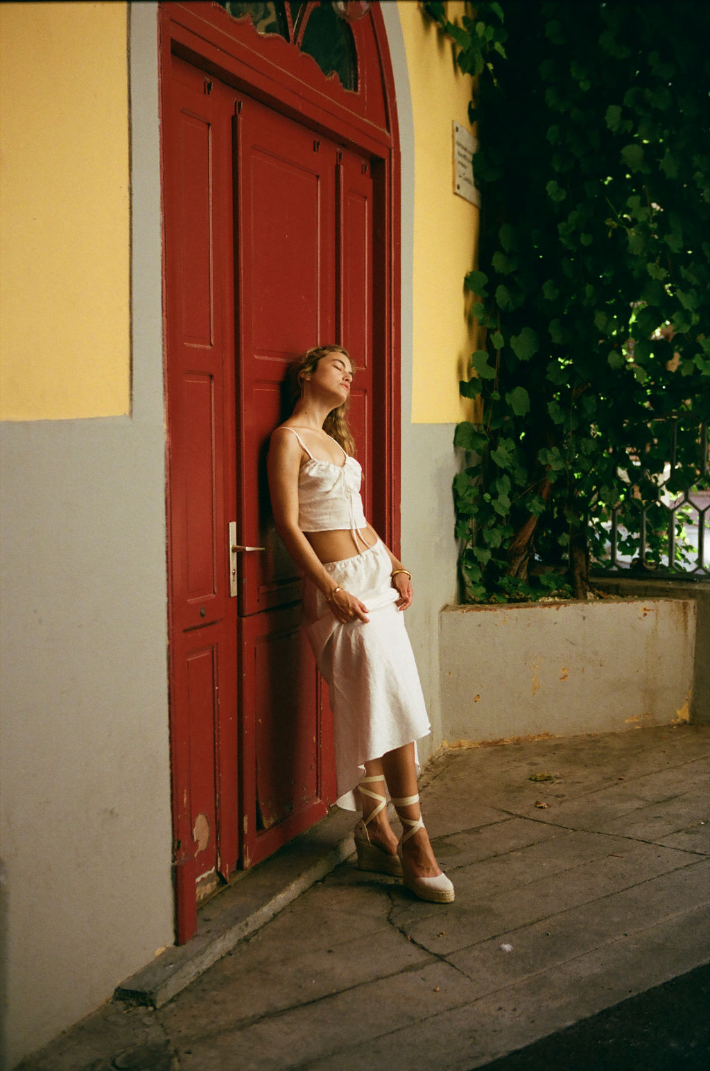 White Linen Two Piece