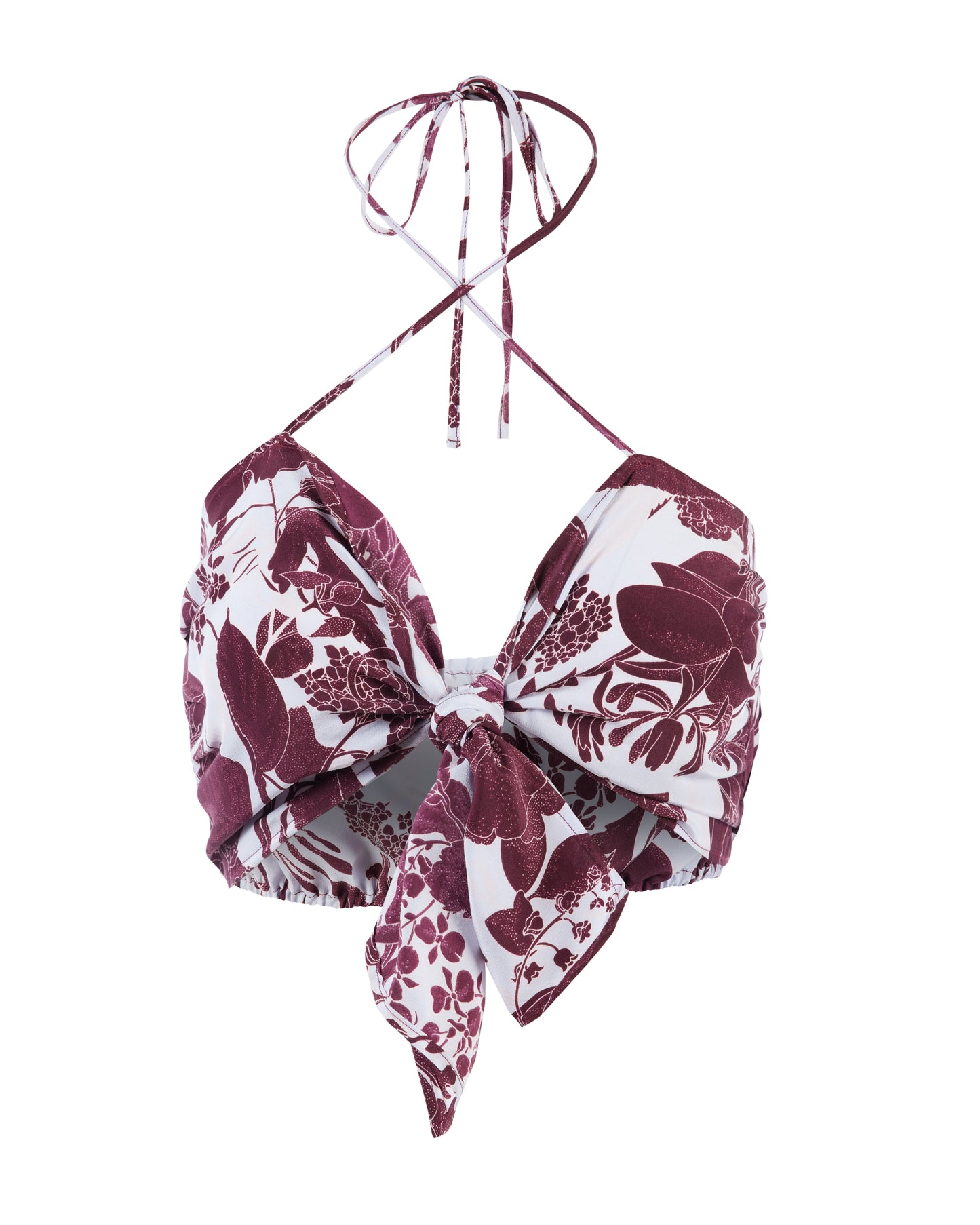 Purple Haze Botanical Silk Tie Top
