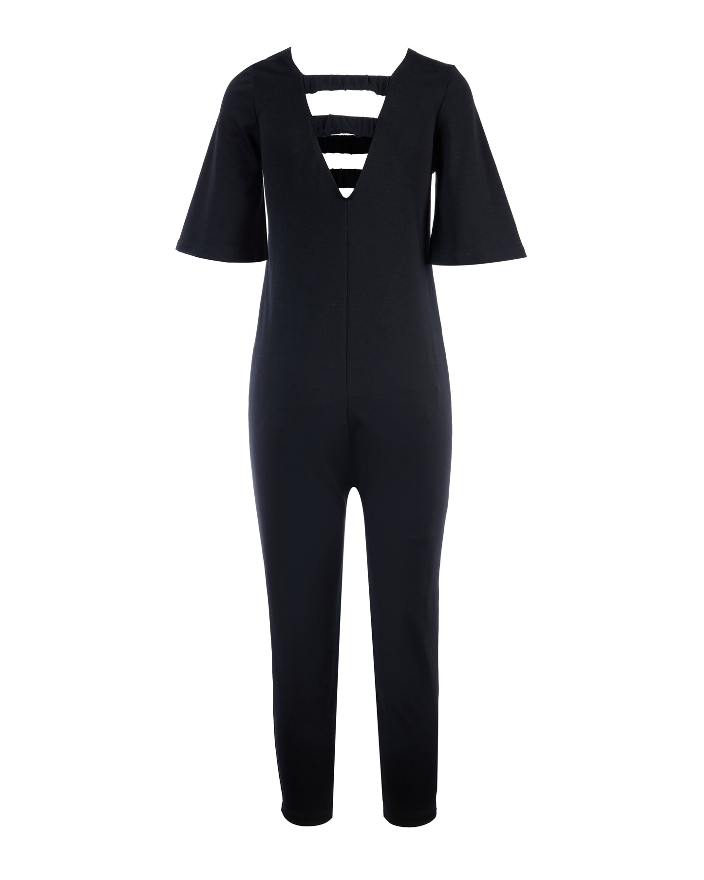 Black Space Cowgirl Cut Out Jumpsuit
