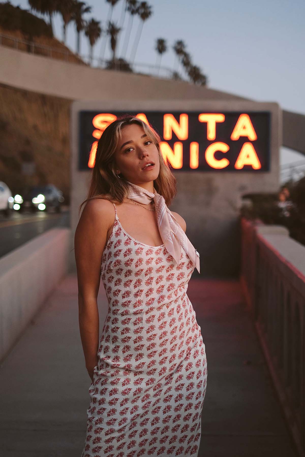 Desert Floral Bias Midi Slip