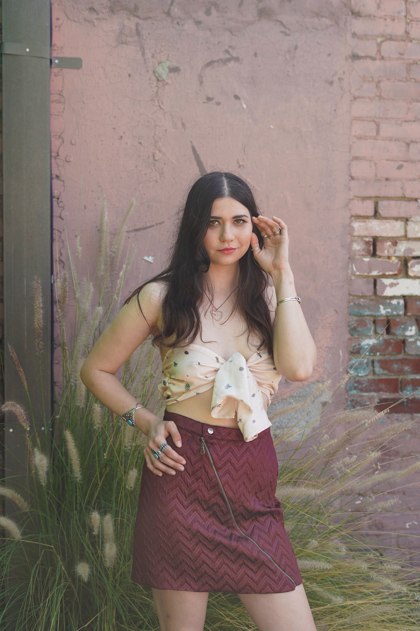 Rose Quartz Silk Charmeuse Halter