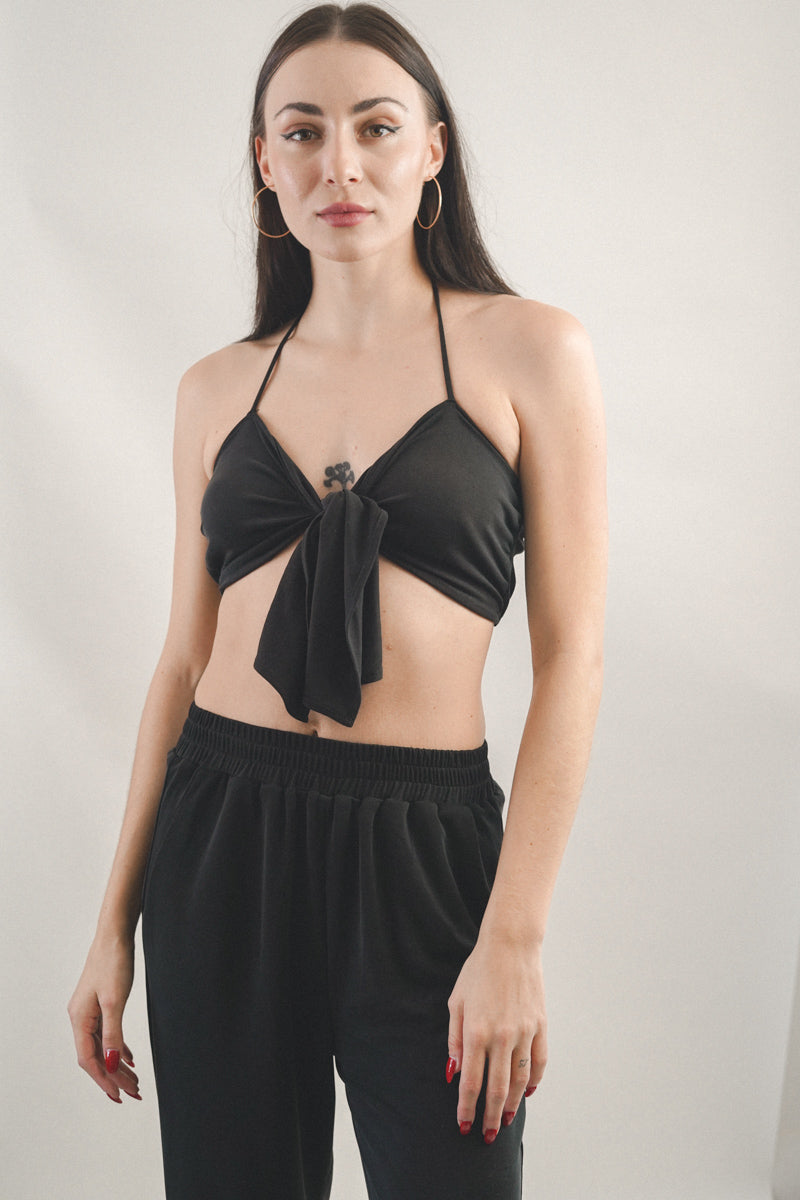 Black Mojave Halter Top