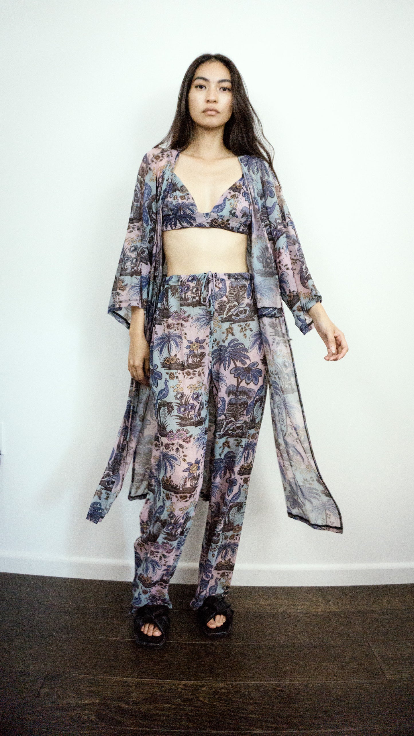 Blue Mesh Yin Yang Pant