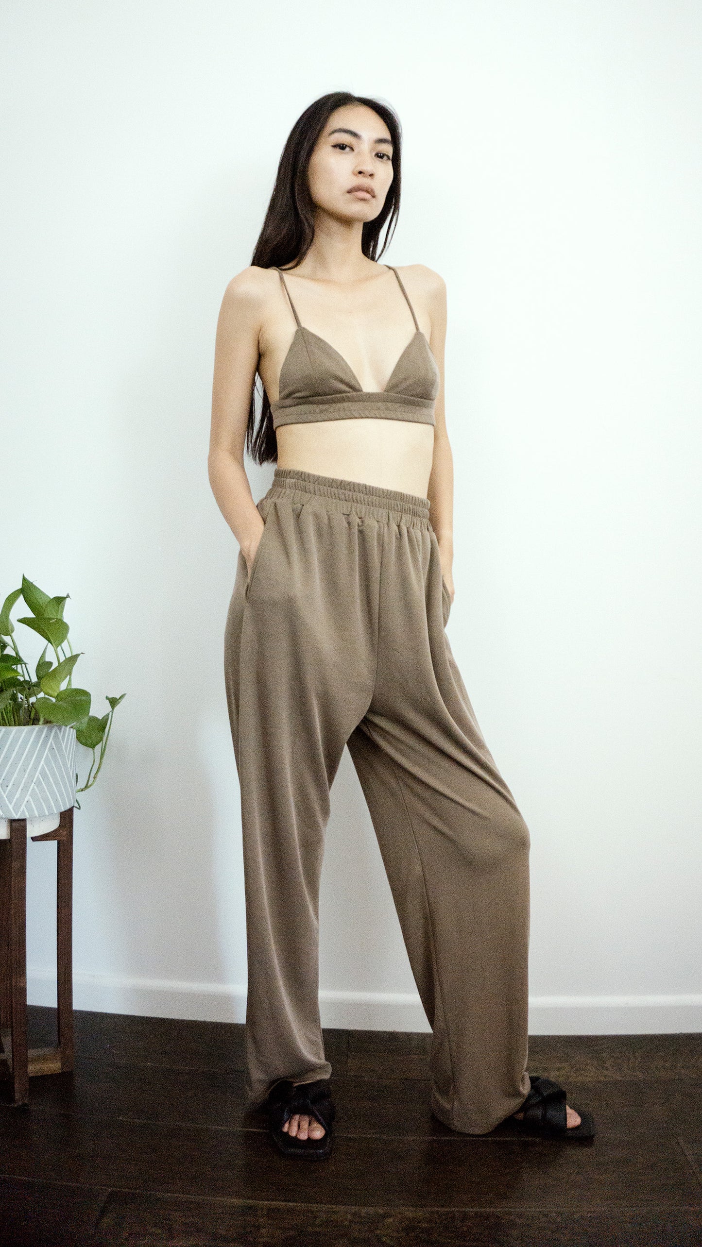 Venice Viscose Bralette Olive