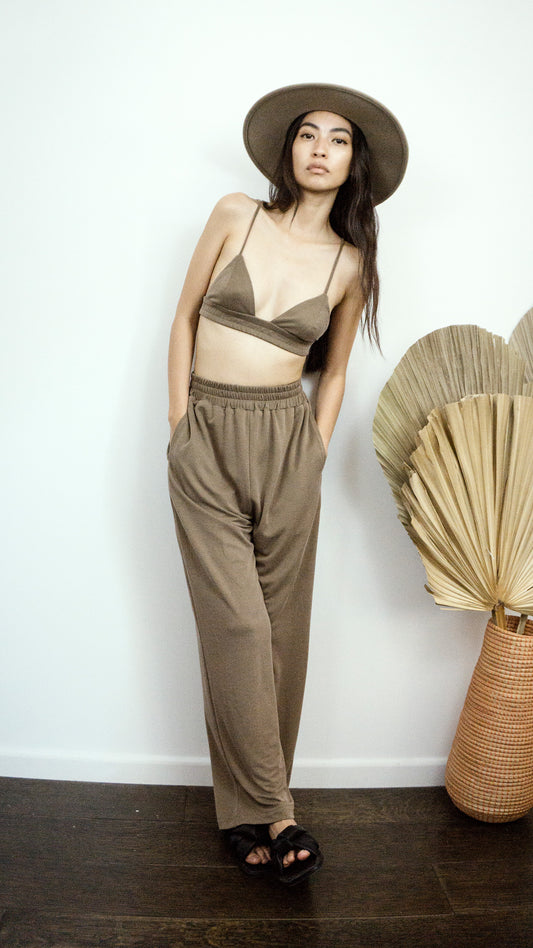 Venice Viscose Bralette Olive