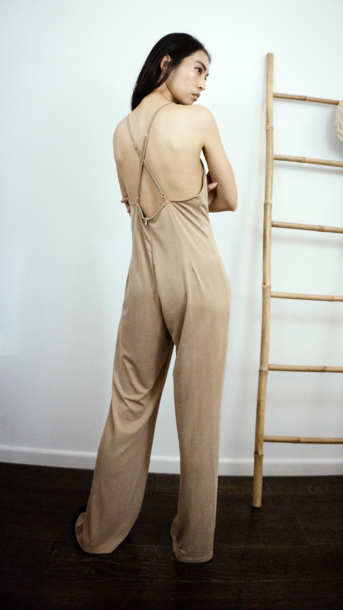 Venice Viscose Sand Jumpsuit