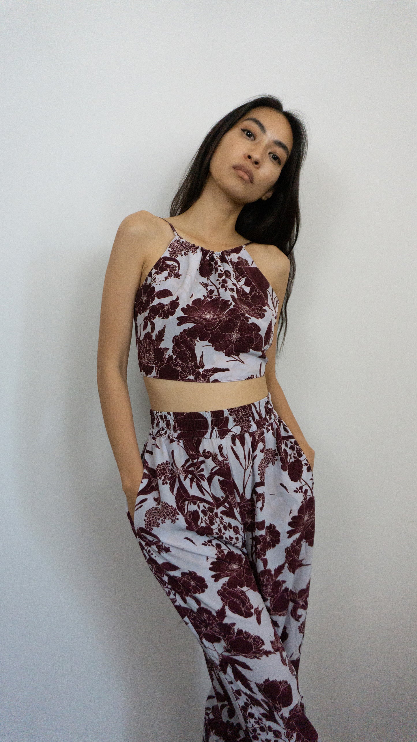 Purple Haze Botanical Silk Halter