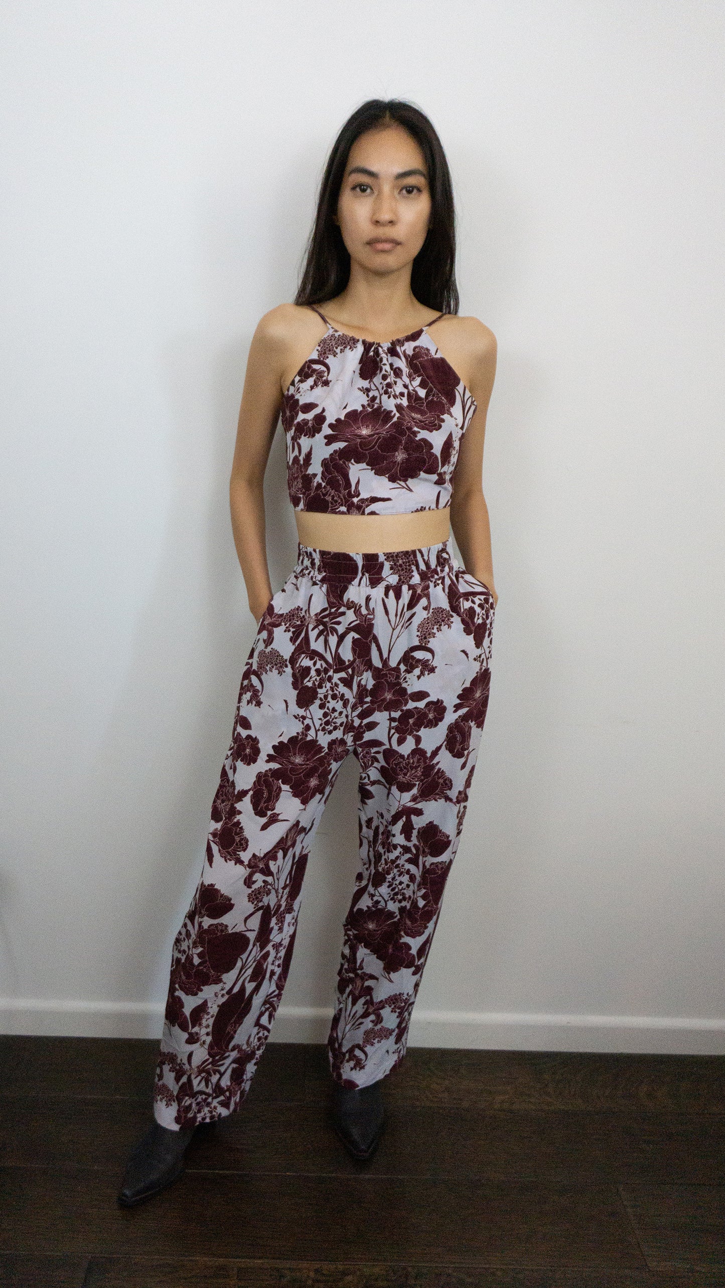 Purple Haze Botanical Silk Halter