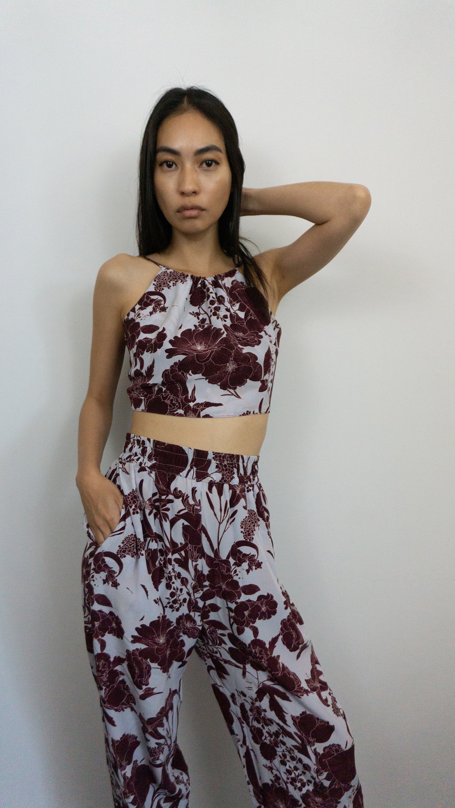 Purple Haze Botanical Silk Halter