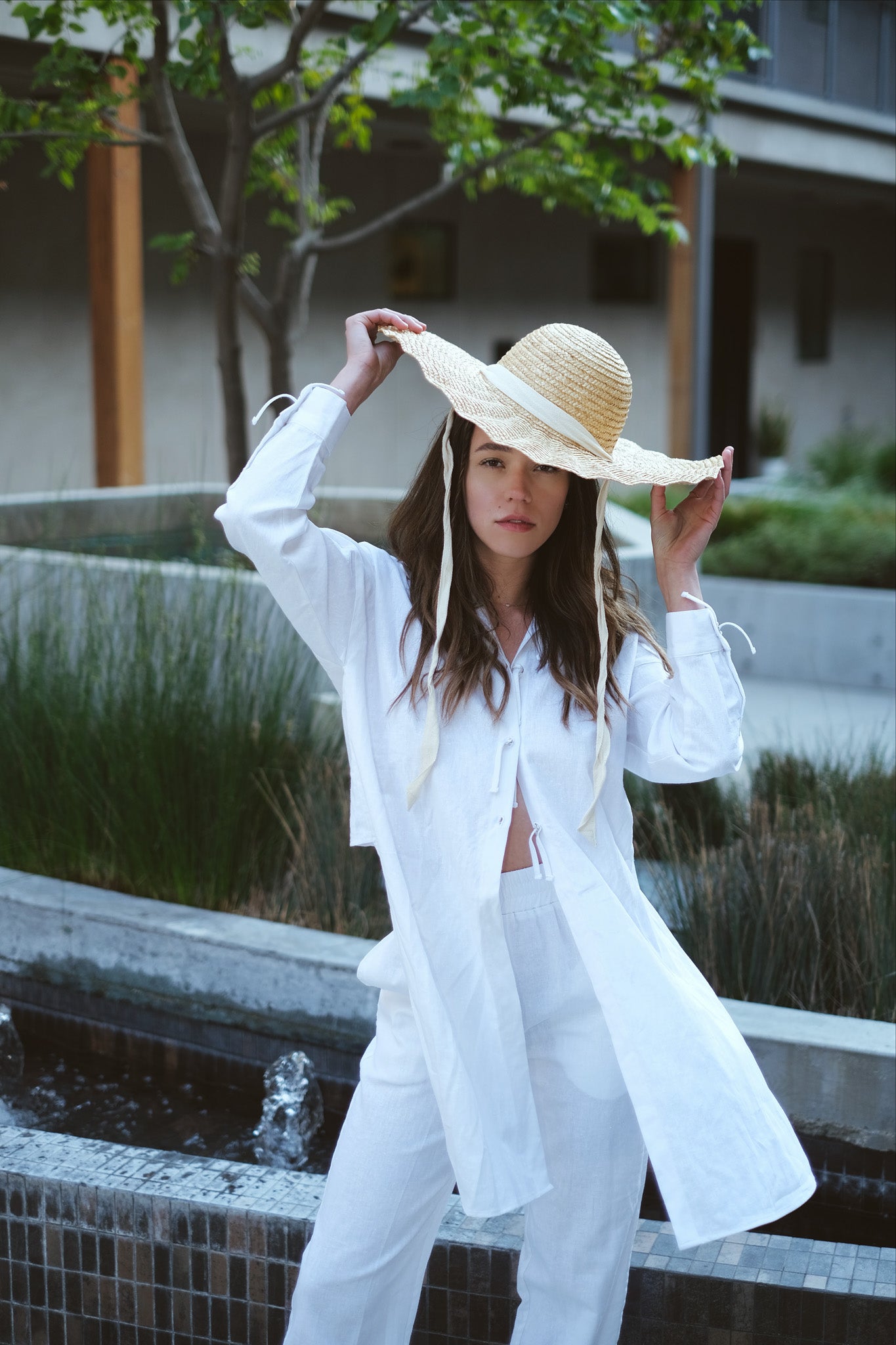 Tulum White Linen Pants