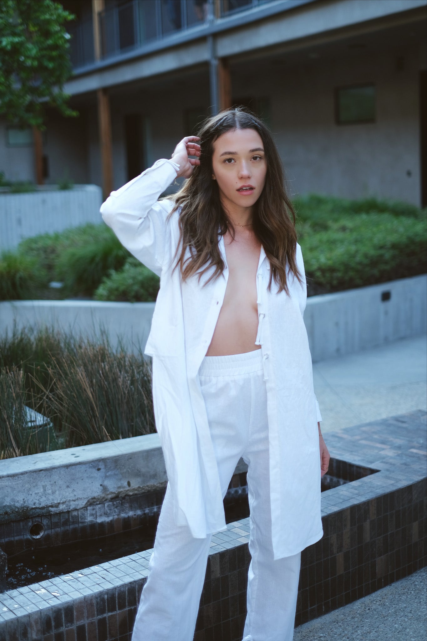 Tulum White Linen Pants