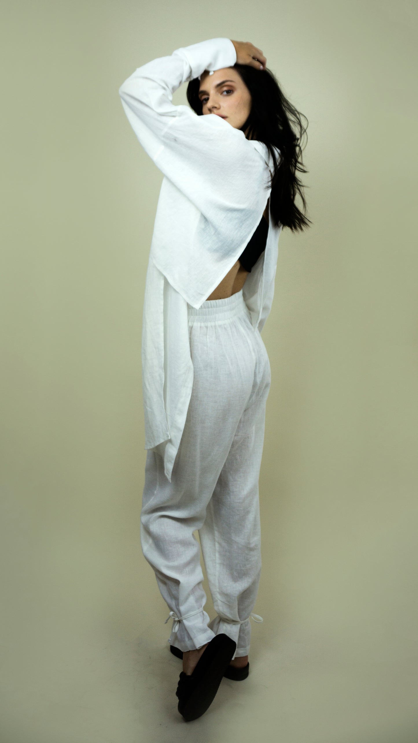 Tulum White Linen Pants