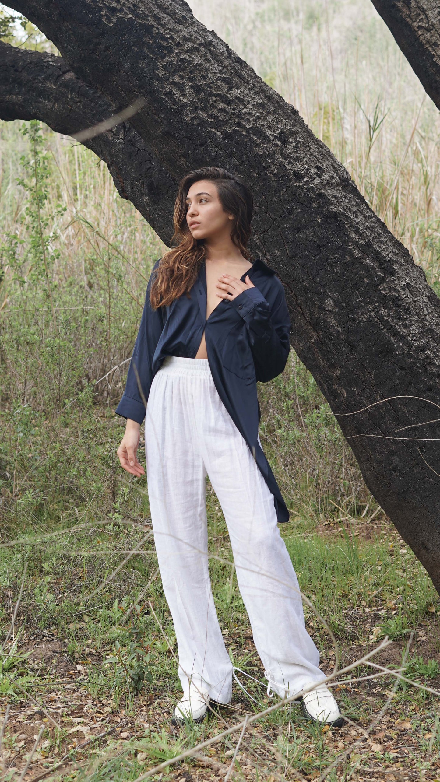 Tulum White Linen Pants