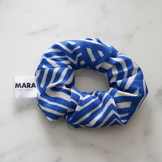 Coastal Stripe Satin Scrunchie