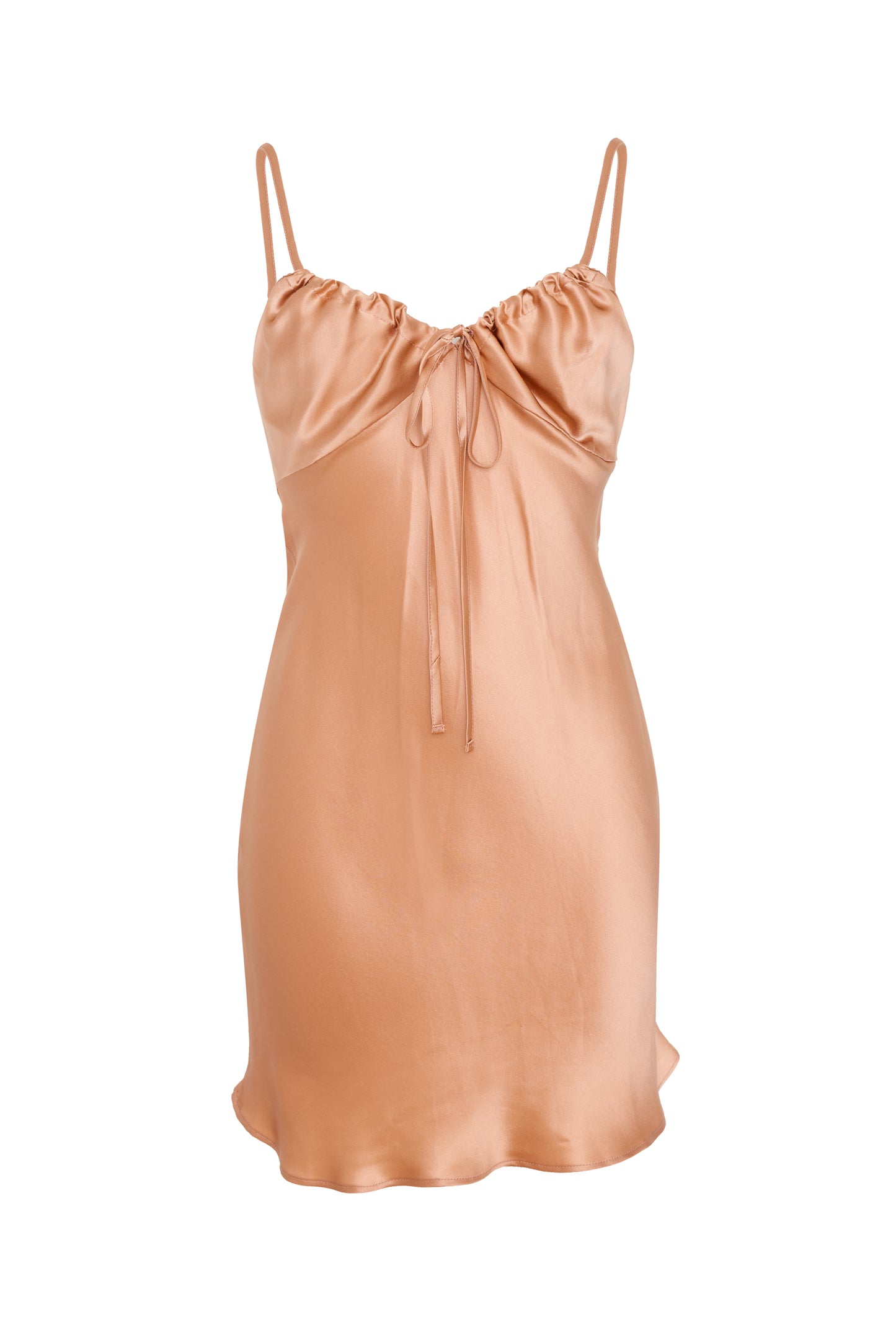 Copper Lyon Mini Silk Dress