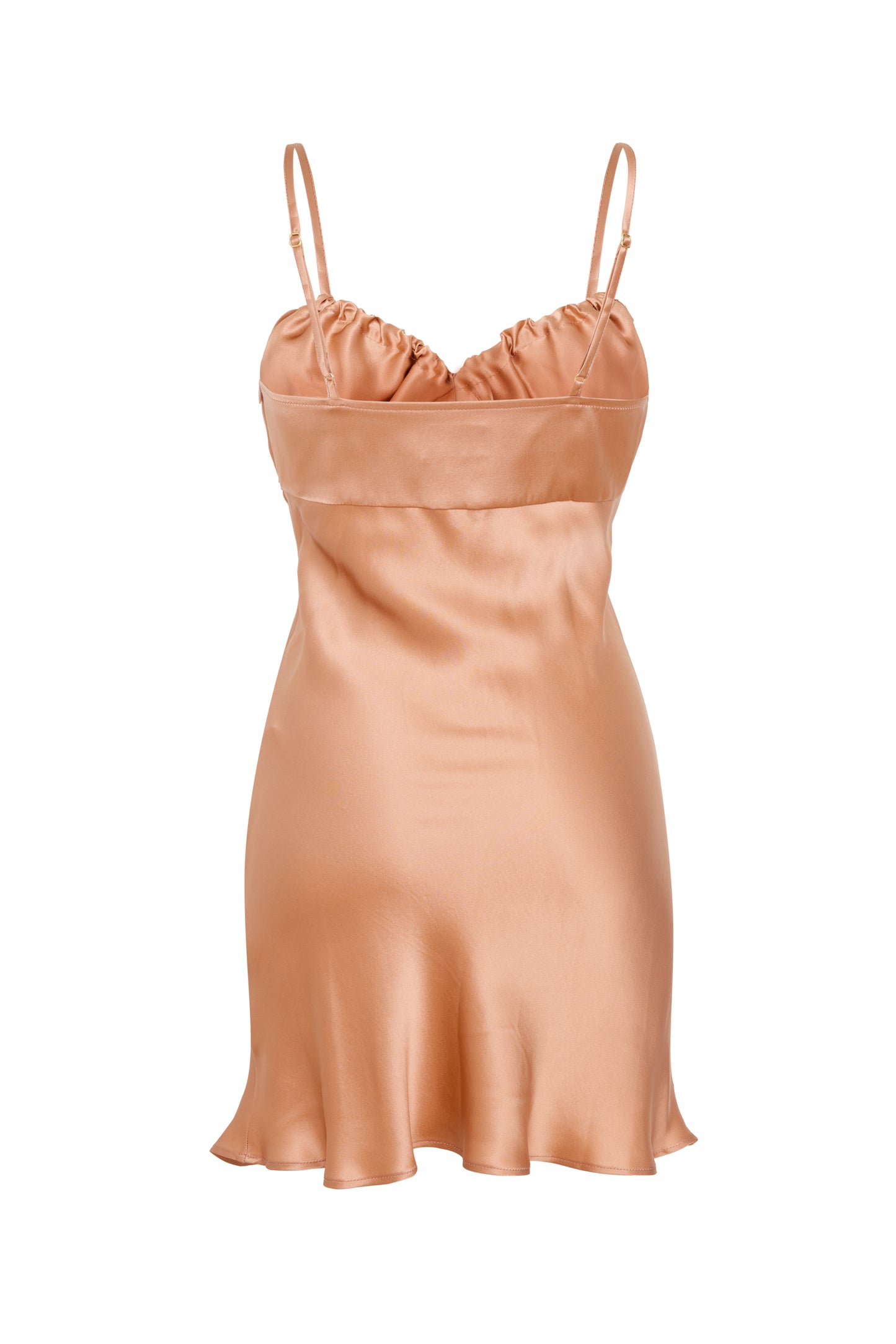 Copper Lyon Mini Silk Dress