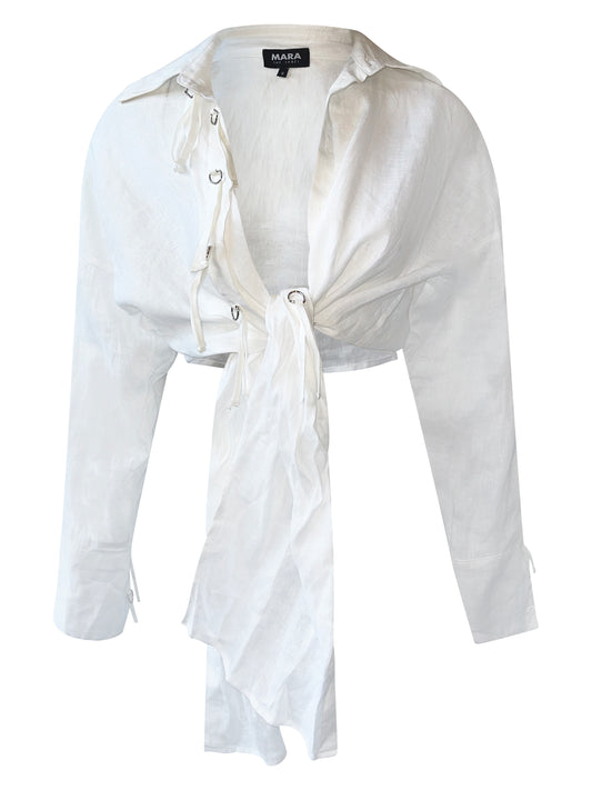 Tulum White Linen Tunic