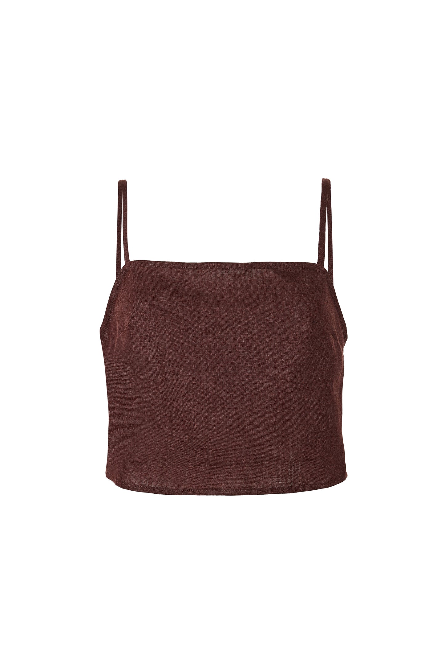 Mocha Linen Top