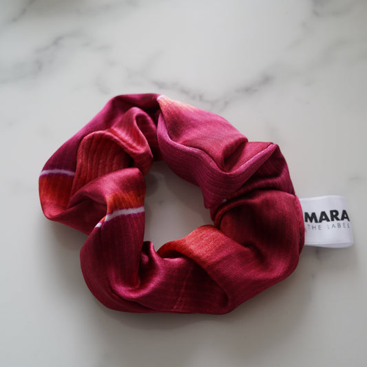 Scrunchie Sunset Red Silk Charmeuse