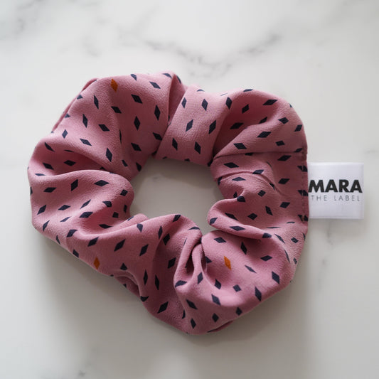 Pink Diamond Silk Scrunchie