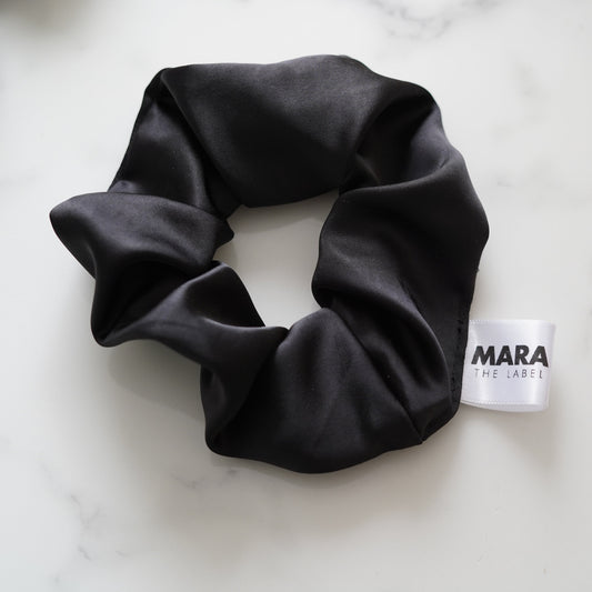 Black Satin Scrunchie