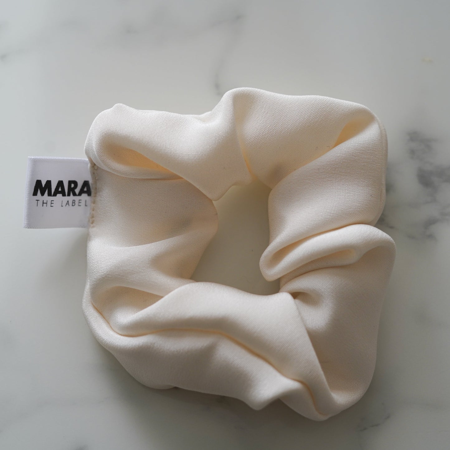 Ivory Silk Scrunchie