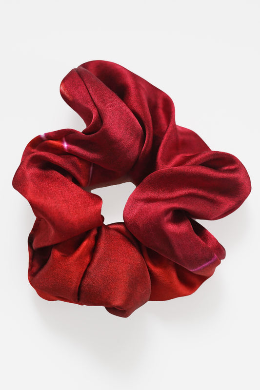 Scrunchie Sunset Red Silk Charmeuse