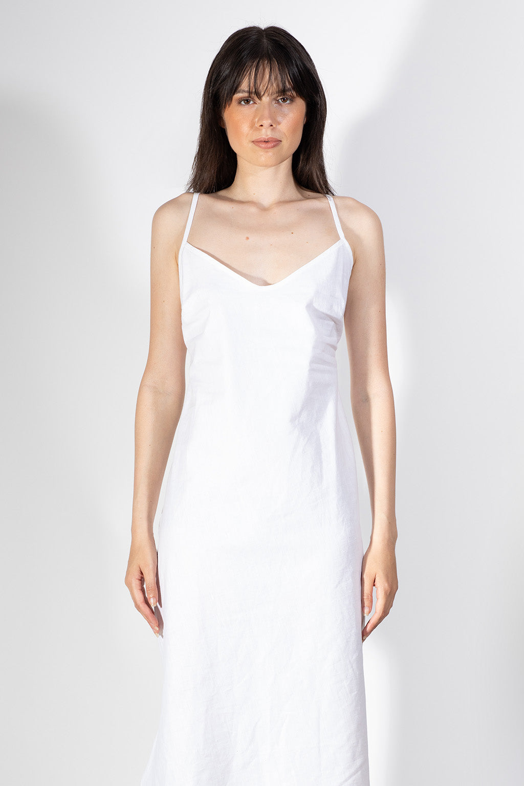 White Linen Maxi Dress