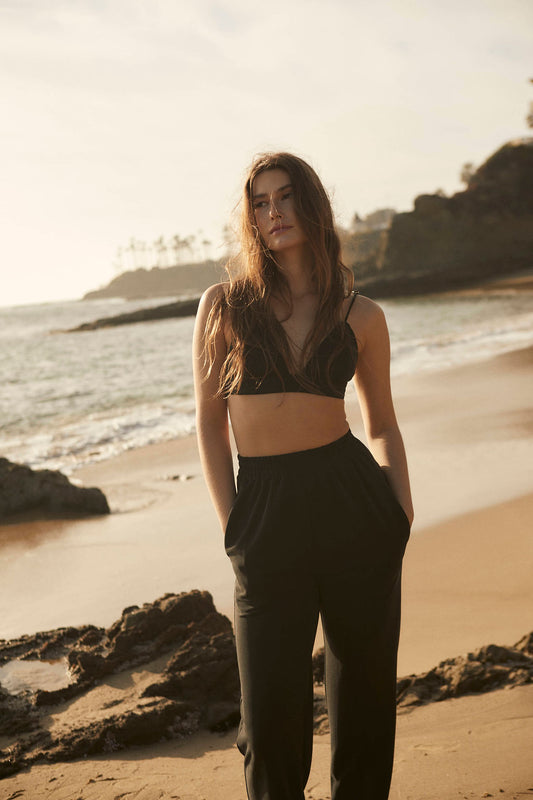 Black Venice Viscose Pants