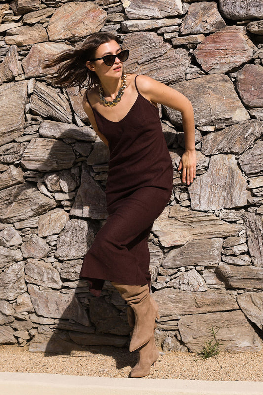 Mocha Linen Maxi