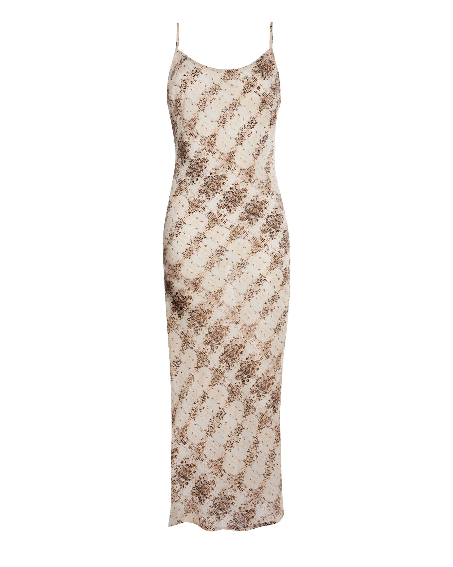 Rattlesnake Print Silk Bias Slip