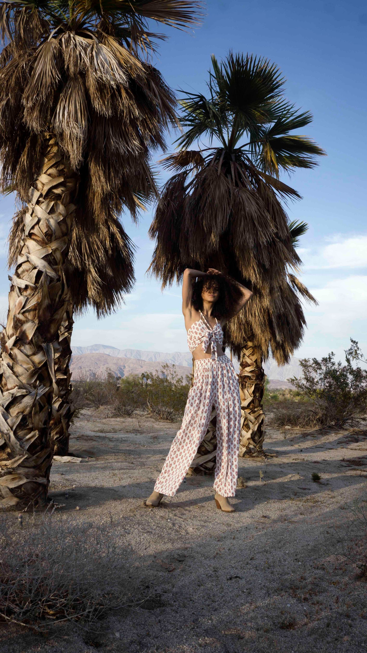 Desert Floral Tie Top